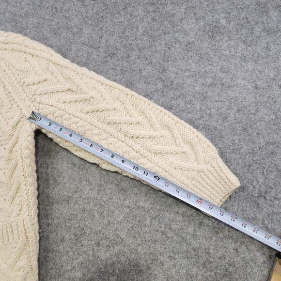 VTG Gaeltarra Sweater Womens Small Aran Fisherman Wool Handknit Ireland Cardigan - Picture 10 of 14
